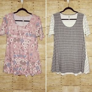LulaRoe Lot of 2 Womens Small Perfect Tee Shirt